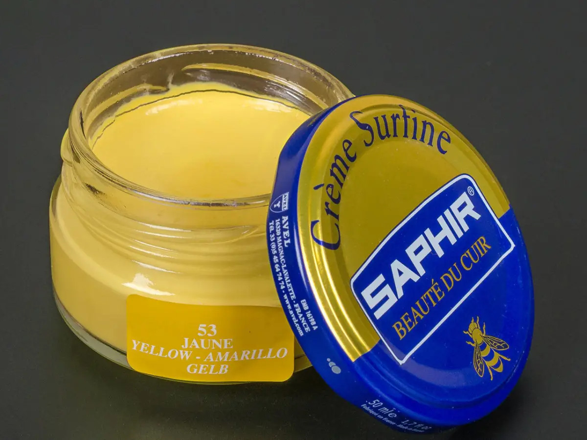 Зволожуючий крем для Взуття Saphir Creme Surfine жовтий