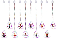 Світлодіодна гірлянда штора LEDLight з формами (ялинка, сніговик, дід мороз, олень, шапка), Новорічна гірлянда
