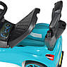 Дитяча каталка-толокар Porsche M 4741 з батьківською ручкою 2 в 1 синій, фото 6