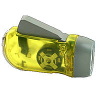 Динамо фонарик ручной светодиодный WT-092 Желтый Люкс