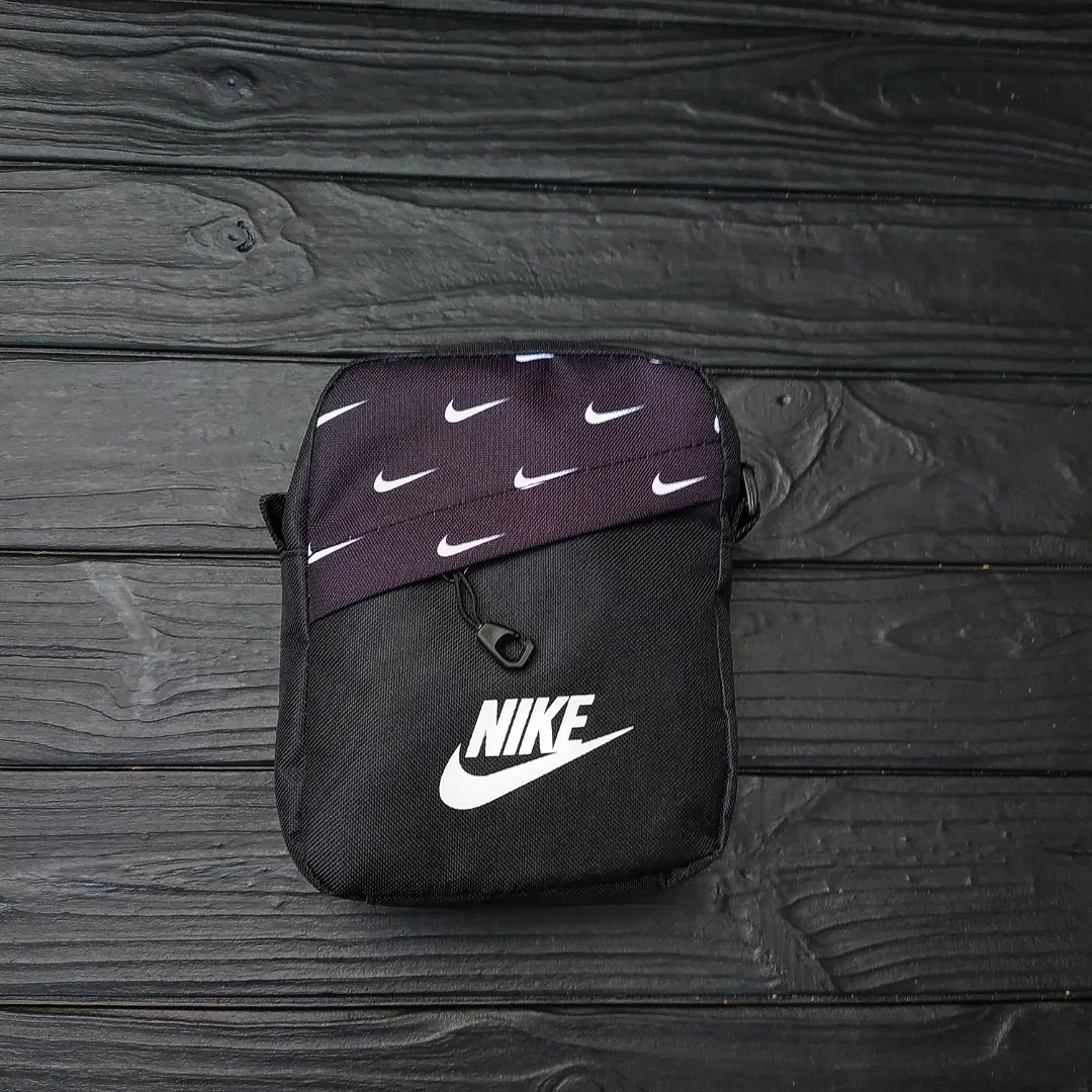 Черная барсетка Nike, Мужская спортивная сумка через плечо найк ...