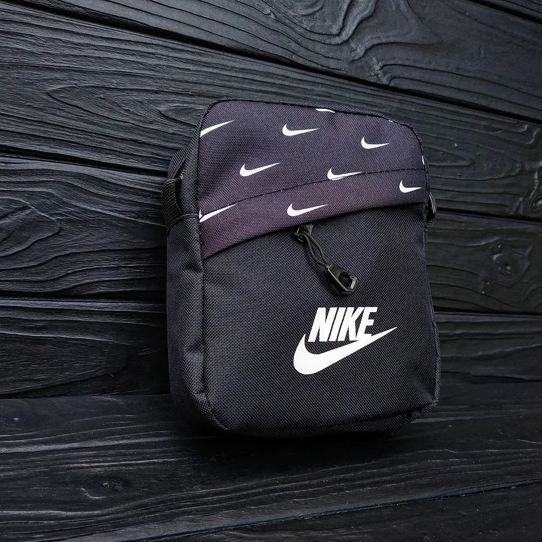 Черная барсетка Nike, Мужская спортивная сумка через плечо найк ...