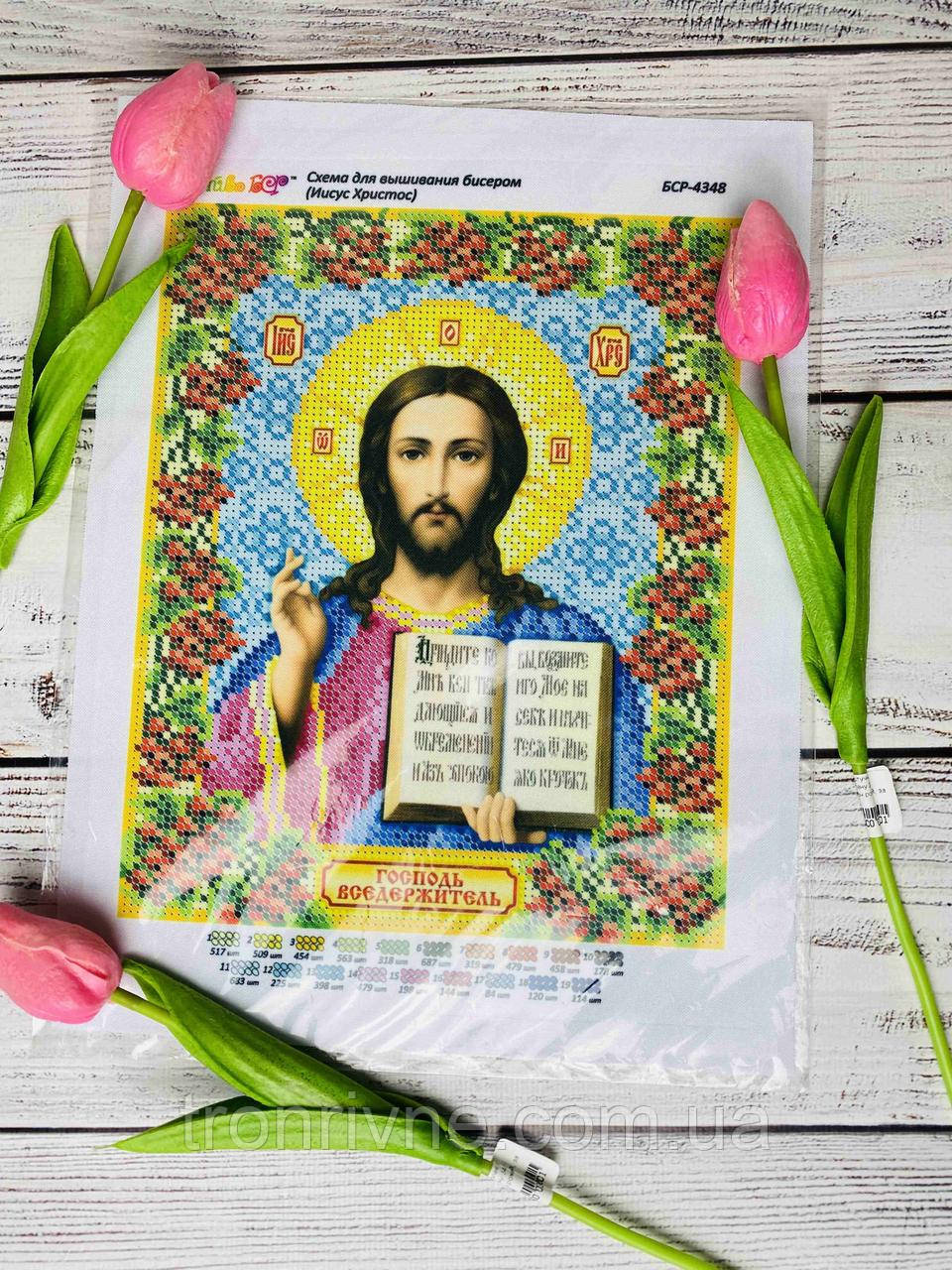 Схема для вишивання бісером, який єчником, у кольорі українського стилю. А4. Габардин
