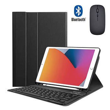 Чохол-клавіатура Smart Cover + Мишка для Apple iPad Mini 1 / 2 / 3 / 4 / 5 Ukr+Ru+En Black