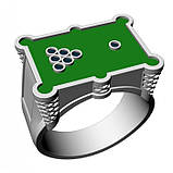 Перстень срібний чоловічий Більярд Перстень срібний чоловічий Печатка срібна Перстень срібний Перстень 925 проби, фото 4