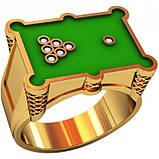 Перстень срібний чоловічий Більярд Перстень срібний чоловічий Печатка срібна Перстень срібний Перстень 925 проби, фото 2