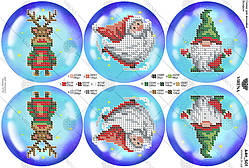 Заготівка для вишивання новорічної іграшки Заєць. Нешита