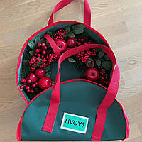 Сумка-чохол для зберігання новорічних прикрас кругла d-40 Зелена HVOYA