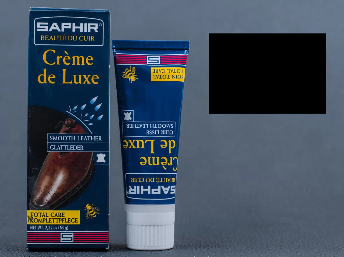 Водовідштовхувальний крем Saphir Creme De Luxe чорний 75 мл