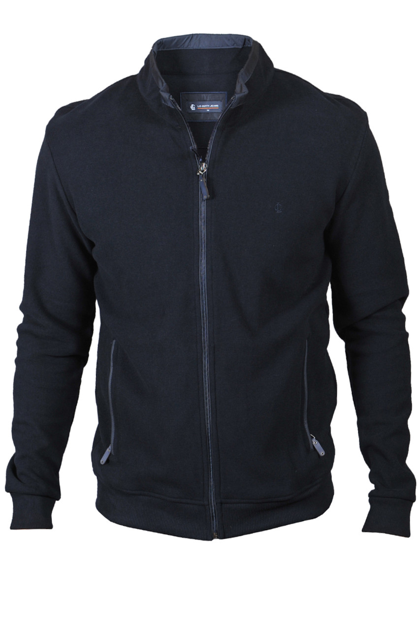 Кофта чоловіча Le Gutti 23-1696-02 темно-синя 2XL