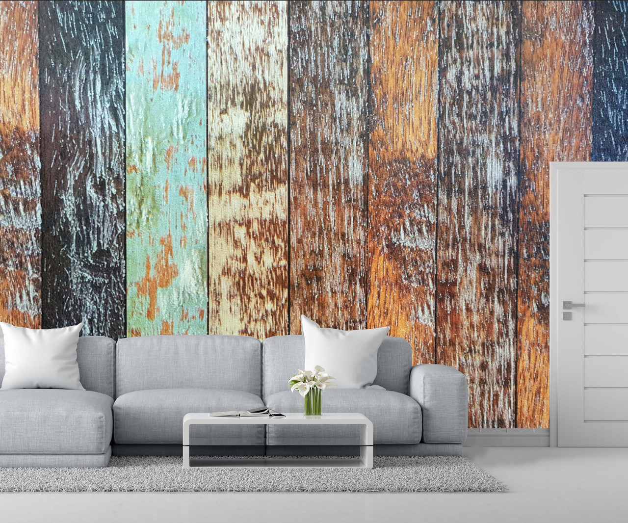 Фото Шпалери вінілові на флізеліновій основі с текстурой "Деревяні дошки"  для спальні, вітальні. Преміум якість від виробника!