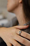 Каблучка срібна жіноча весільна Кладдах, ірландське колечко з серцем ніжне модне тонке, фото 8