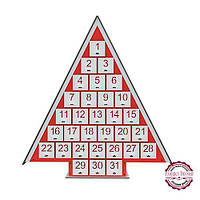 Адвент календарь на 31 день, Красный - Белый, собранный