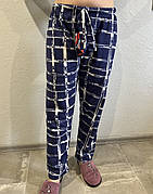 Жіночі домашні піжамні флісові штани БАТАЛ 2XL-3XL-4XL виробництво Туреччина