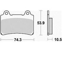 Мото колодки тормозные синтетические BRAKING BR 696CM44