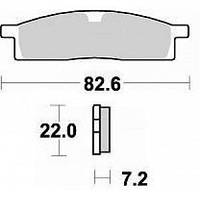 Мото колодки тормозные полусинтетика BRAKING BR 705SM1 YAMAHA TT / TT-R 125 /YAMAHA YZ 80