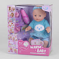 Пупс функциональный Warm Baby WZJ 058 A-026 A-1 (10 функций,звук. эффекты) Кукла Беби Борн, Интерактивный пупс