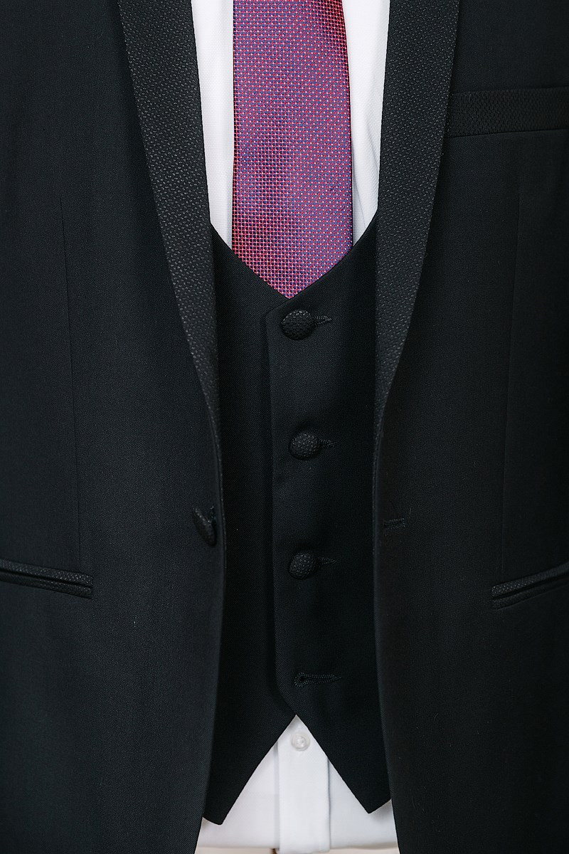 Мужской черный классический костюм смокинг пиджак брюки и жилет 48 - фото 8 - id-p2002192038