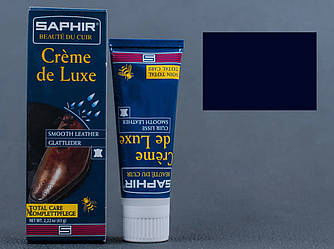 Водовідштовхувальний крем Saphir Creme De Luxe темно-синій 75 мл