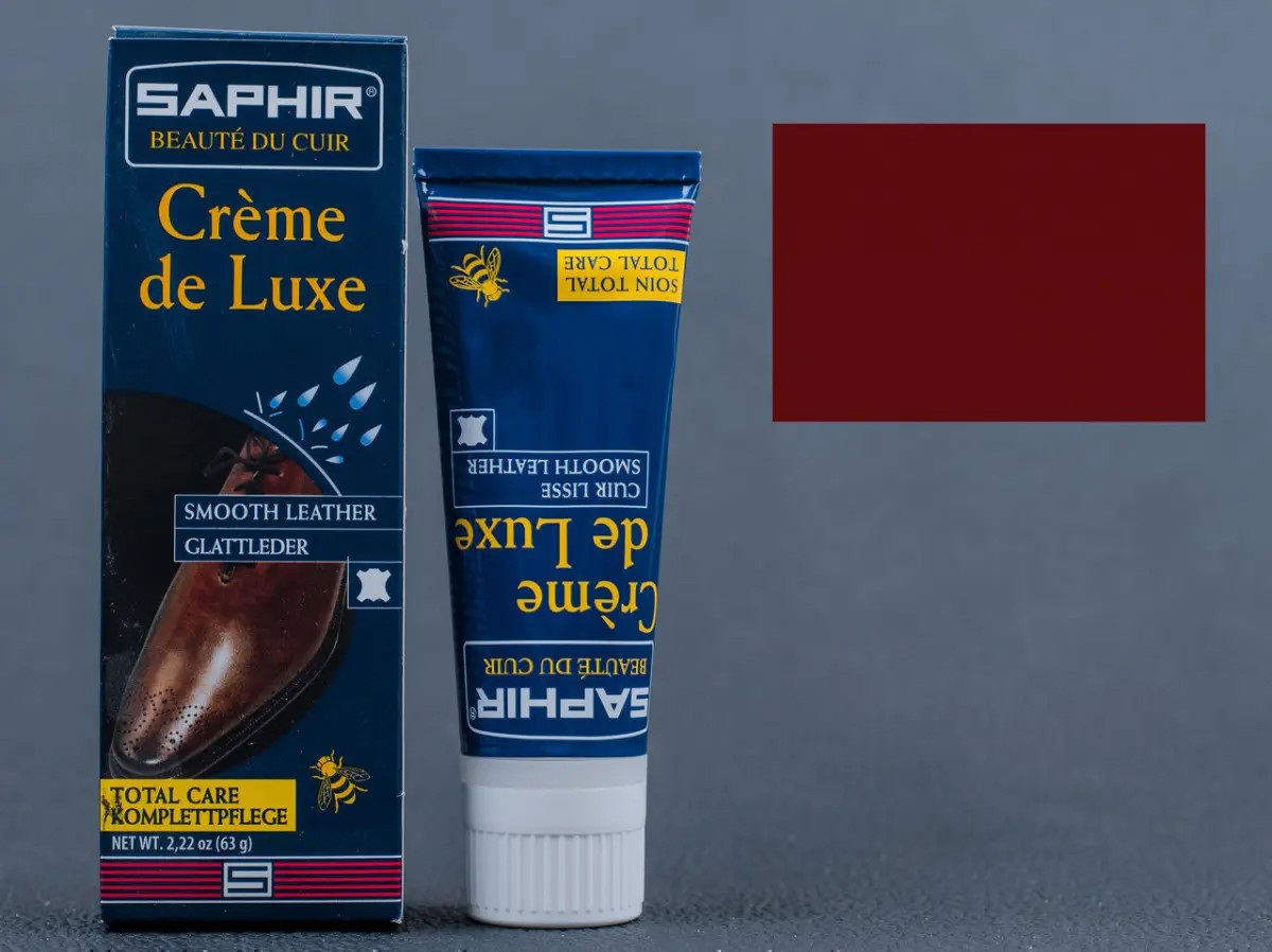 Водовідштовхувальний крем Saphir Creme De Luxe червоний гермес 75 мл, фото 1
