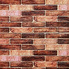 Самоклеюча 3D панель під коричневу катеринославську цеглу в рулоні 20000x700x3мм, фото 2