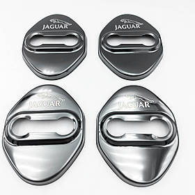 Накладка на дверний замок з емблемою JAGUAR (Ягуар) Комплект 4 шт Чорний