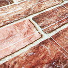 Самоклеюча 3D панель під коричневу катеринославську цеглу в рулоні 20000x700x3мм, фото 3