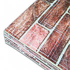 Самоклеюча 3D панель під коричневу катеринославську цеглу в рулоні 20000x700x3мм, фото 4