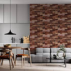 Самоклеюча 3D панель під коричневу катеринославську цеглу в рулоні 20000x700x3мм, фото 6
