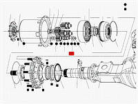 Шайба упорная сателлита колесного редуктора внутренняя (ближе к сателлиту) FORD 3542D, 354 T216987 FC464A007AA