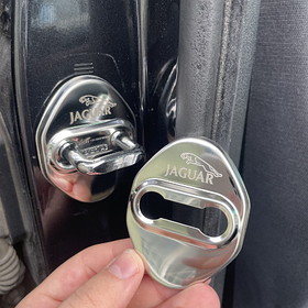 Накладка на дверний замок з емблемою JAGUAR (Ягуар) Комплект 4 шт Хром