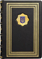 Шкіряний блокнот-щоденник "МВС" преміум А5