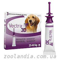 Ceva (Сева) VECTRA 3D (Вектра 3D) Краплі від бліх та кліщів для собак 25 - 40 кг, 4,7 мл 1уп