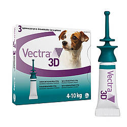 Ceva (Сева) VECTRA 3D (Вектра 3D) Краплі від бліх та кліщів для собак 4 - 10 кг, 1,6 мл 1 піпетка