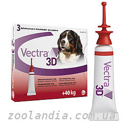 Ceva (Сева) VECTRA 3D (Вектра 3D) Краплі від бліх та кліщів для собак 40 - 65 кг, 8 мл 1 піпетка
