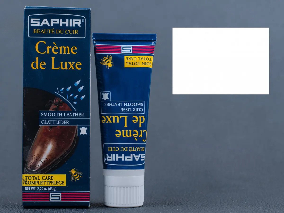 Водовідштовхувальний крем Saphir Creme De Luxe білий 75 мл, фото 1