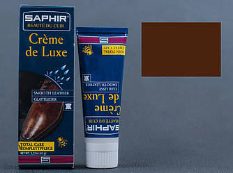 Водовідштовхувальний крем Saphir Creme De Luxe середній-коричневий 75 мл