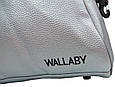 Спортивна сумка зі шкірозамінника 16 л Wallaby сріблястий, фото 8