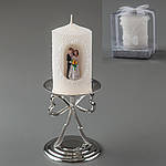 Весільна Свічка подарункова10 см колір білий 016Q