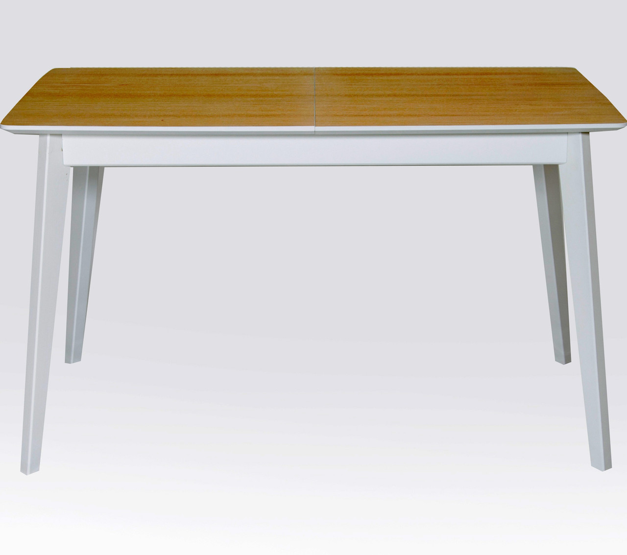 Стіл обідній розкладний дерев'яний Сингл ясен/білий ТМ Мікс Мебель