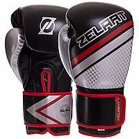 Перчатки боксерские Zelart BO-2888 14 Черный-красный