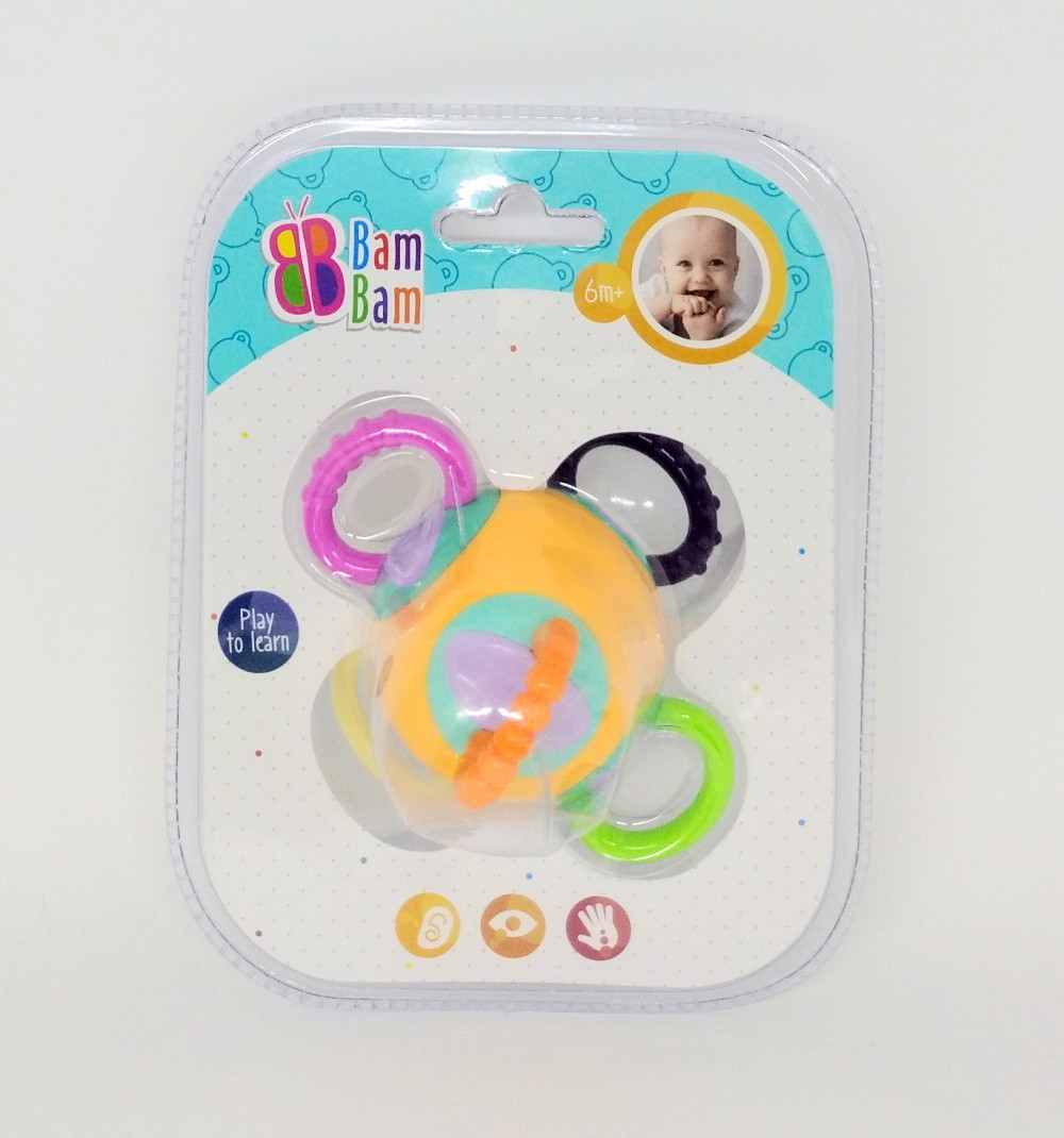 Брязкальце Куля (мікс), планш. 20*15см, ТМ Bam Bam, Польща, фото 1