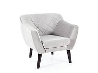 Кресло Karo 1 Velvet светло-серый/венге Signal