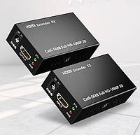 Удлинитель HDMI по витой паре rj45 активный до 60 метров сигнала lan