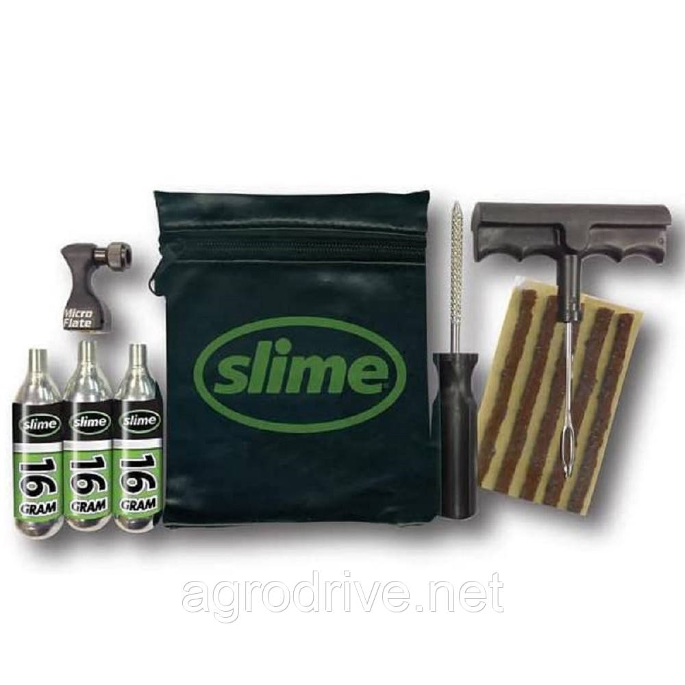 Ремкомплект для безкамерних покришок Slime Tyre Repair Kit, Tools, plugs&CO2