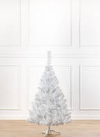 Новогодняя искусственная елка 1 метр, классическая елка искусственная натуральная белая 100 см