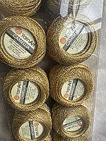 Турецкая пряжа для вязания YarnArt Camellia(камелия )тонкая нить с рюликсом 2440 золото