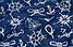 Бязь "Білі морські вузли на синьому тлі" №3791, фото 5