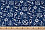 Бязь "Білі морські вузли на синьому тлі" №3791, фото 2