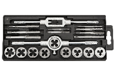 Плашки та мітчики TOPEX, M3 — M12, набір 20 шт.*1 пак.